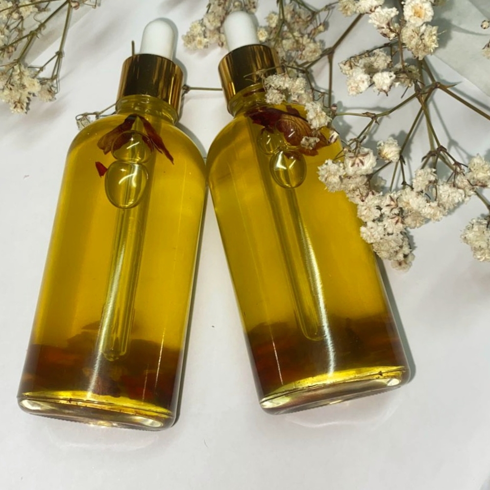Organic Oil Rose Golden Oil Dropper Bottles